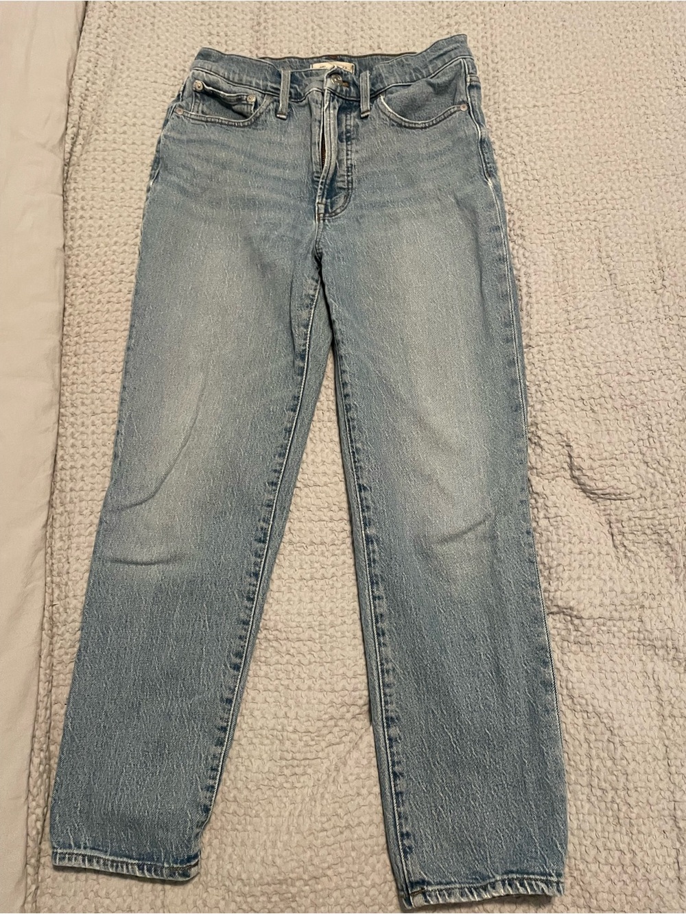 Madewell Straight-Leg Light Blue Jeans